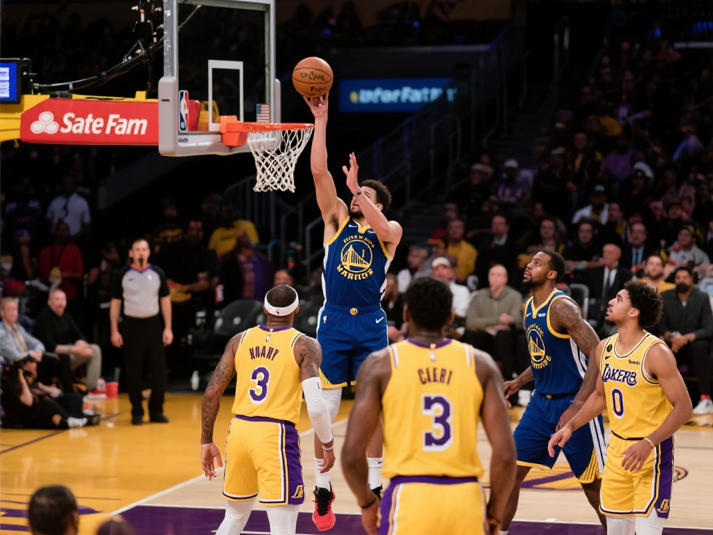 神仙球震惊全场！波杰中场压哨三分助勇士力压湖人