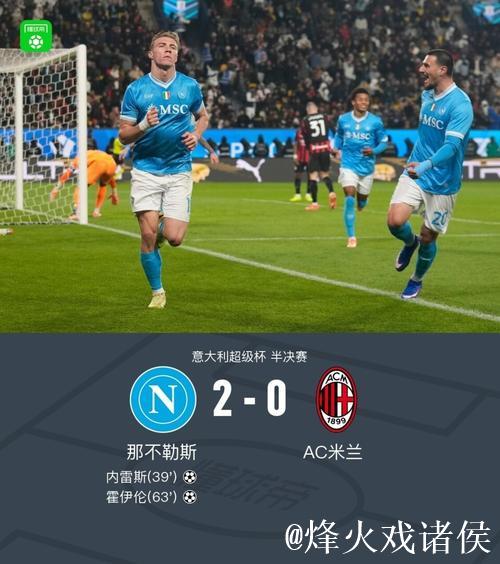 意超杯-内雷斯、霍伊伦破门 那不勒斯2-0米兰